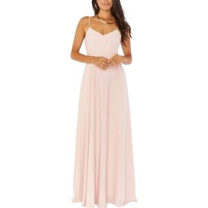 $198 SHOW ME YOUR MUMU Faith Maxi Dress in Dusty Blush Crisp size Small